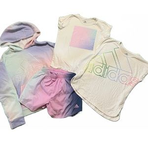 Adidas sweatshirt, shorts and t-shirts Girls Size Large 14